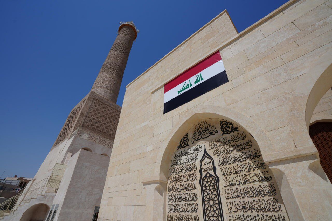 بازگشایی مسجد جامع نوری و مناره کج آن در موصل+ عکس