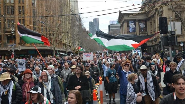 تظاهرات مردم استرالیا برای تحریم رژیم صهیونیستی