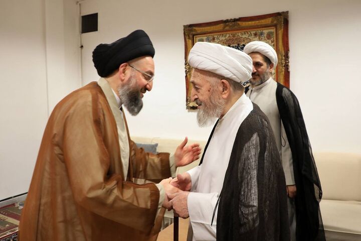 دیدار سید عمار حکیم با آیت‌الله سبحانی