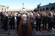اقامه نماز باران در حرم مطهر رضوی