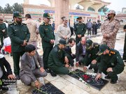 گلباران مزار شهدا به مناسبت هفته دفاع مقدس در بجنورد