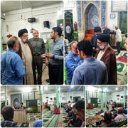 امام جمعه آباده در مسجد جامع حضرت ولیعصر(عج) بیدک پای صحبت‌های مردم نشست