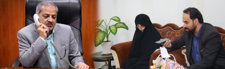 گفت‌وگوی تلفنی وزیر آموزش و پرورش با همسر و فرزند شهید احمد کشوری