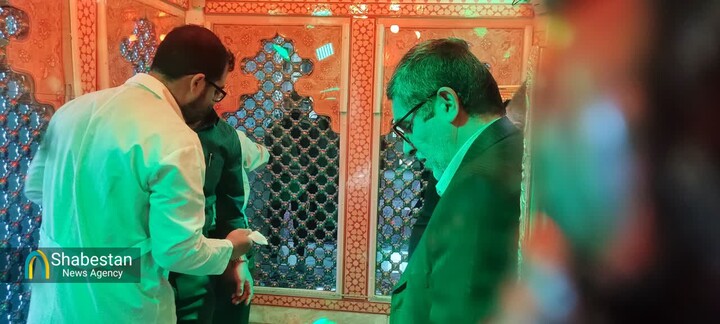 عطر گلاب بر ضریح آفتاب؛ غبار از رخسار امامزاده صالح(ع) زدوده شد