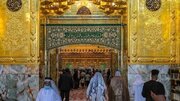 در طلایی جدید به سوی ضریح حرم حضرت عباس (ع) نصب شد