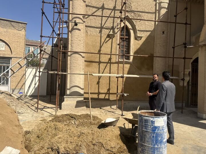 آغاز مرمت کلیسای تاریخی مسروپ مقدس در اراک با هدف صیانت از هویت معماری اقلیت‌های مذهبی
