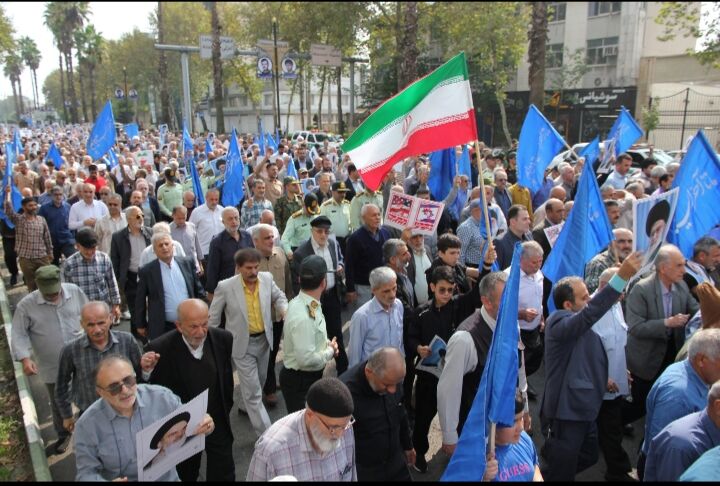 فریاد همدلی گیلانی‌ها با مردم قهرمان غزه