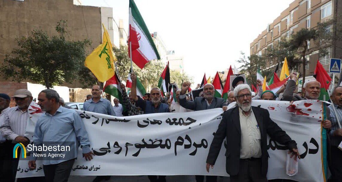 راهپیمایی «بشارت نصر» در مشهدالرضا(ع)