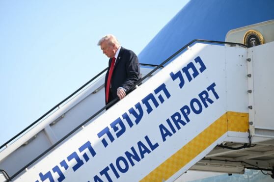 ترامپ به تل آویو رسید و راهی شرم الشیخ شد