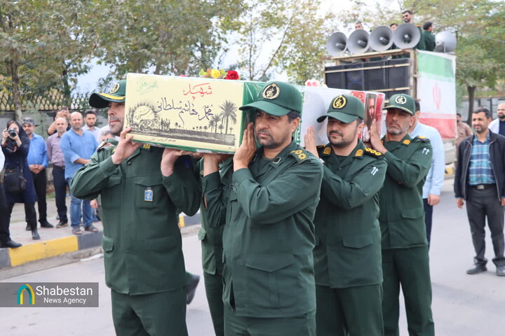 پیکر سردار شهید «محمدهاشم سلطانی» در آغوش مردم گرگان