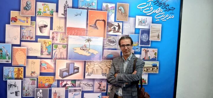 درخشش هنرمند مسجد الزهرا(س) در جشنواره ملی کاریکاتور؛ علی شعبانی رتبه پنجم کشور را کسب کرد