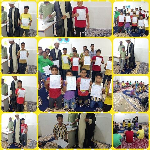 اعطای گواهینامه‌های پایان دوره روان‌خوانی قرآن کریم به ۳۵ قرآن‌آموز روستای قلعه کمیز