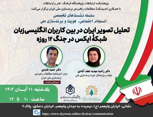 بررسی تصویر ایران در بین کاربران انگلیسی‌زبان شبکه ایکس در جنگ ۱۲روزه