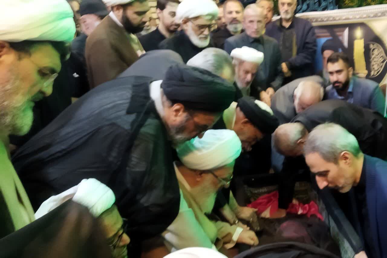 پیکر حجت الاسلام مقدم قوچانی، استاد اخلاق حوزه تشییع شد