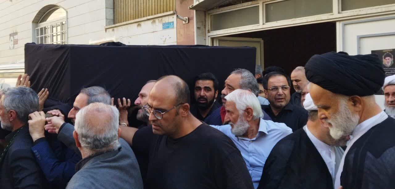 پیکر حجت الاسلام مقدم قوچانی، استاد اخلاق حوزه تشییع شد