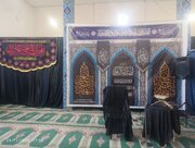 مسجد قمر بنی‌هاشم (ع) سیاه‌پوش شد/ آغاز آیین‌های سوگواری ایام فاطمیه