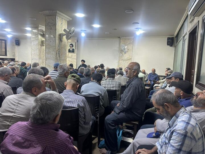 مراسم سوگواری شهادت حضرت زهرا(س) در دفتر آیت الله سیستانی در دمشق