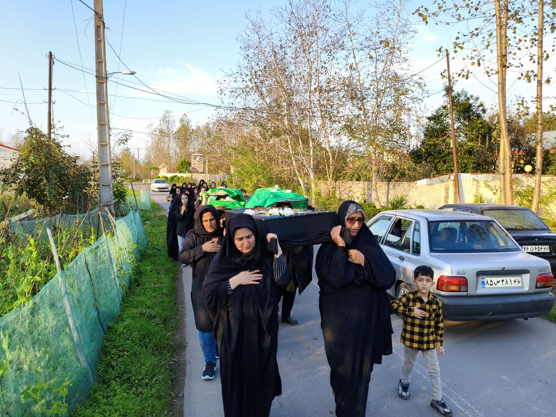 تشییع نمادین پیکر حضرت زهرا(س) در برکاده