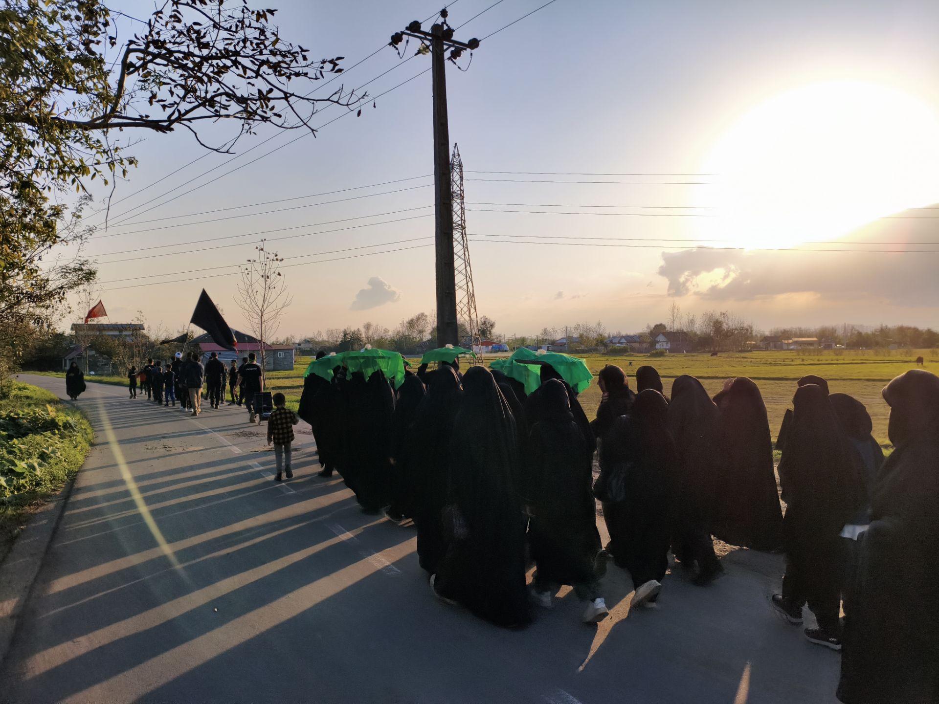 تشییع نمادین پیکر حضرت زهرا(س) در برکاده