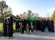 تشییع نمادین پیکر حضرت زهرا(س) در برکاده