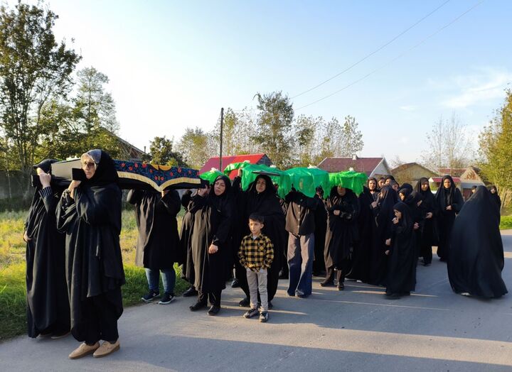 تشییع نمادین پیکر حضرت زهرا(س) در برکاده