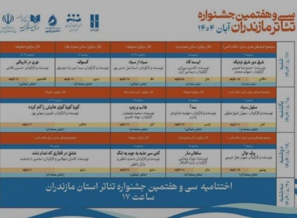 آغاز به کار سی وهفتمین جشنواره تئاتر مازندران در ساری