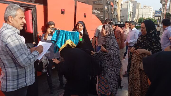 کاروان ۴۴ نفره نخبگان قرآنی مساجد هرمزگان عازم همدان شد