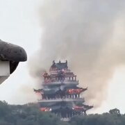 سوختن معبد ۱۵۰۰ ساله در چین