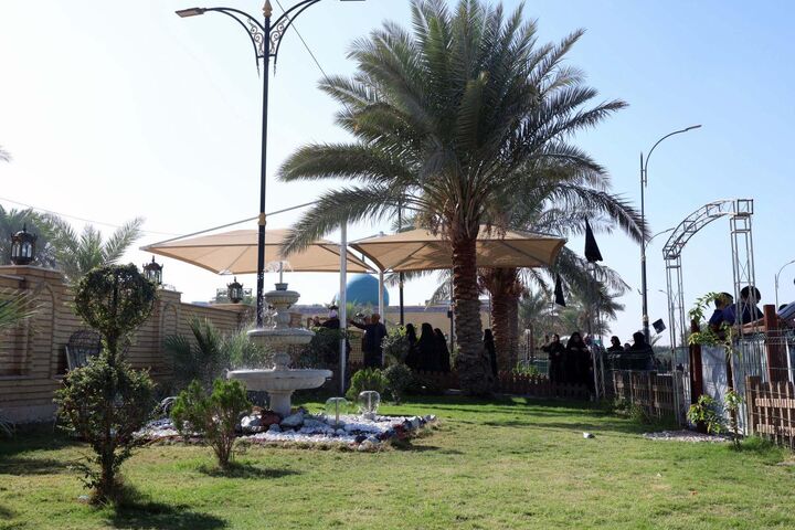 نصب سایه‌بان جدید از مسجد کوفه تا حرم میثم تمار