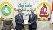 امضای تفاهم همکاری میان مرکز مرمت نسخه‌های خطی آستان قدس حسینی و دانشگاه کربلا