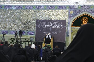 مراسم عزاداری حضرت زهرا سلام الله عرب زبانان در حرم حضرت معصومه سلام الله علیها