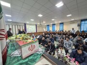 پیوند عدالت و ایثار؛ استقبال از شهید گمنام در دادگستری جیرفت