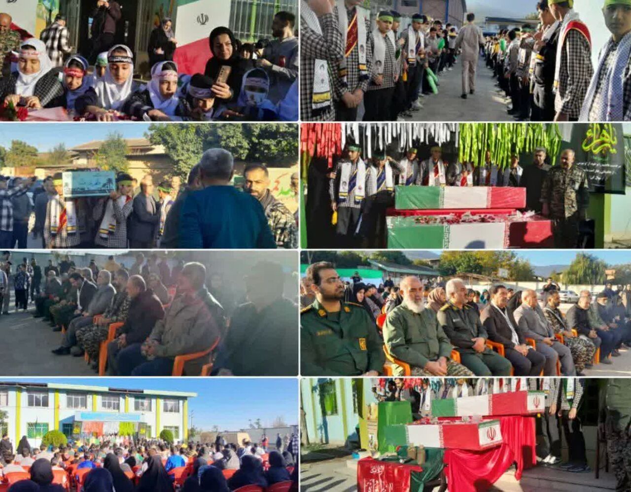 دانش آموزان مازندرانی شاگردان خوب شهدای گمنام