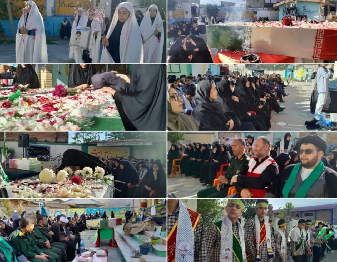 دانش آموزان مازندرانی شاگردان خوب شهدای گمنام