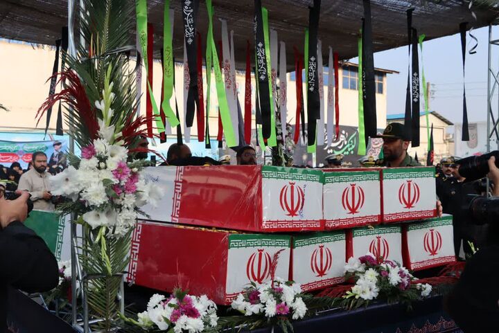 تشییع پیکرهای پاک شهدای گمنام در رشت