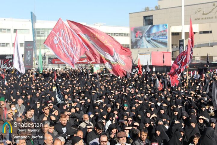 تشییع با شکوه شهدا در شهر شهادت