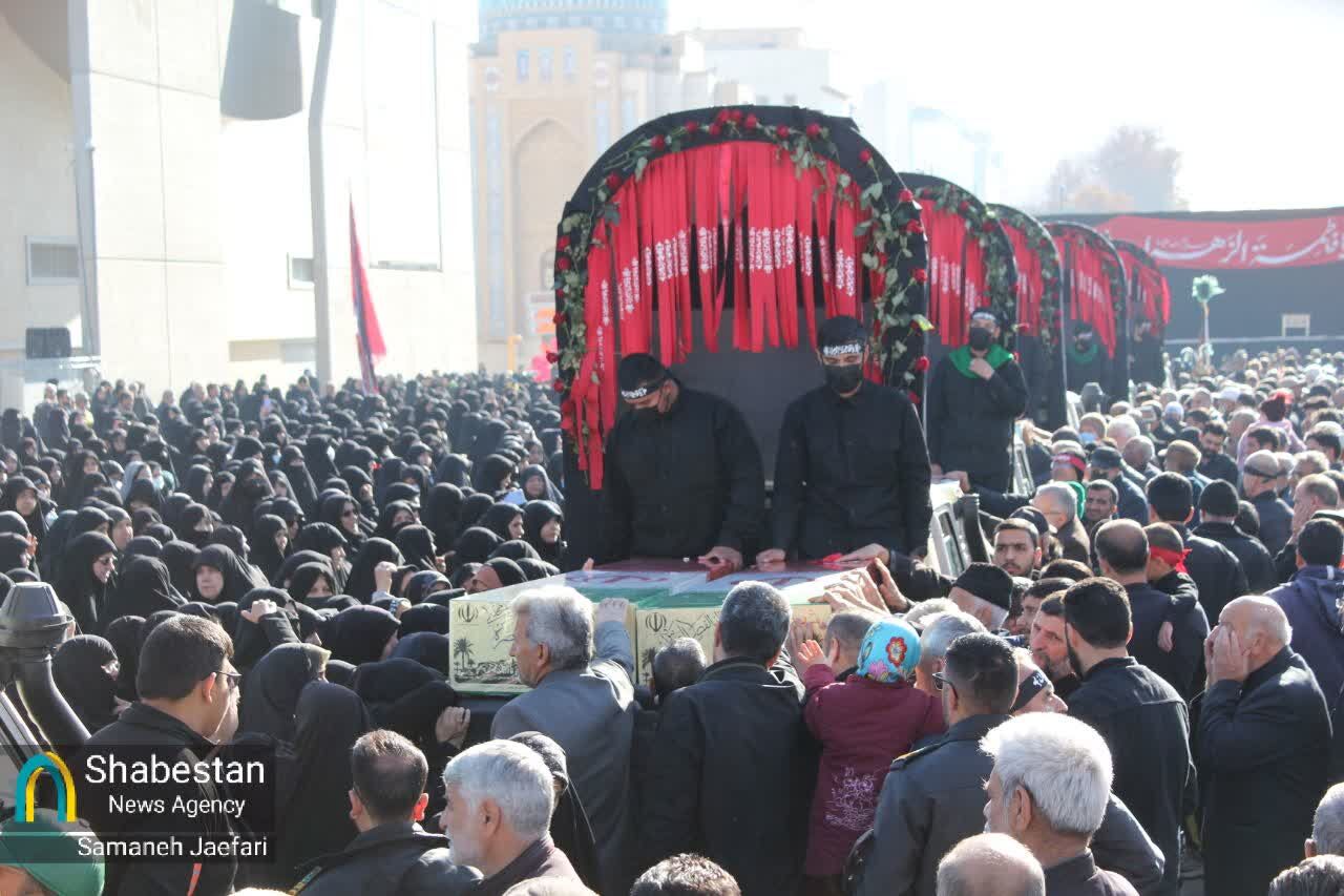 تشییع با شکوه شهدا در شهر شهادت