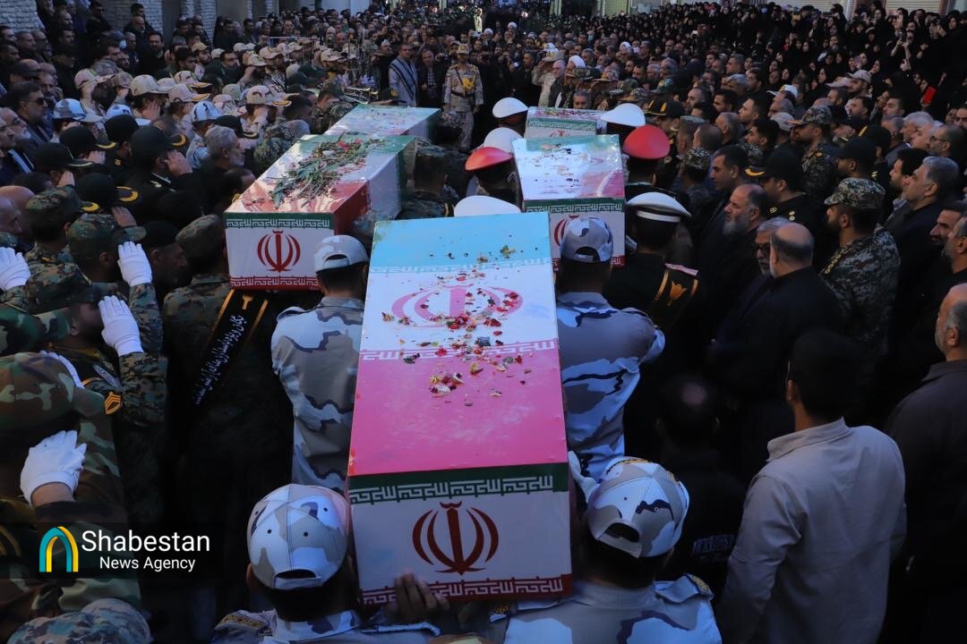 تشییع پیکر ۵ شهید گمنام در گرگان