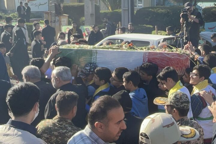 آرامش ابدی شهید گمنام در آموزش و پرورش گلستان