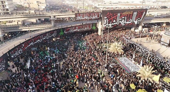 تشییع نمادین پیکر حضرت فاطمه‌ زهرا (س) در نجف اشرف