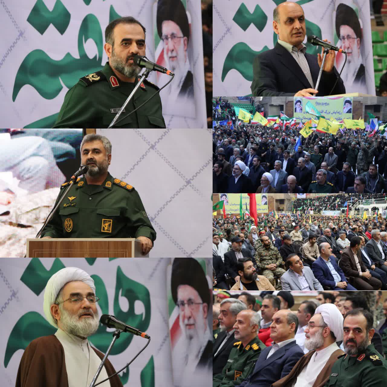 رزمایش بزرگ اقتدار بسیجیان در رشت برگزار شد