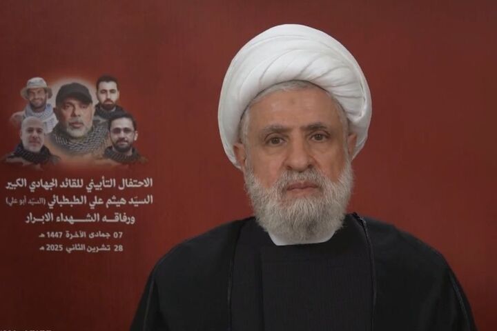 شیخ نعیم قاسم: اسرائیل در برابر اراده ملت‌ها شکست خواهد خورد/ مقاومت با ترور ضعیف نمی‌شود