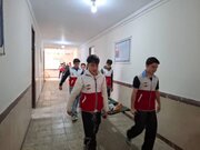 برگزاری مانور ایمنی زلزله در مدارس کردستان با همکاری جمعیت هلال‌احمر