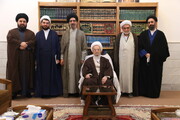 دیدار آیت الله العظمی مکارم شیرازی با مؤلفان مجموعه «آیات الاحکام»
