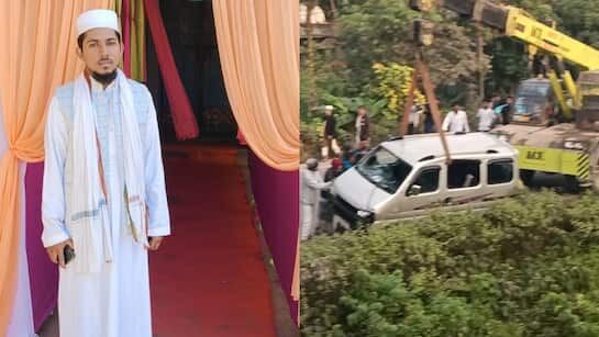 نجات معجزه‌آسا در آسام؛ امام جماعت مسجد با بلندگو جان هفت سرنشین خودرو غرق شده در برکه را نجات داد