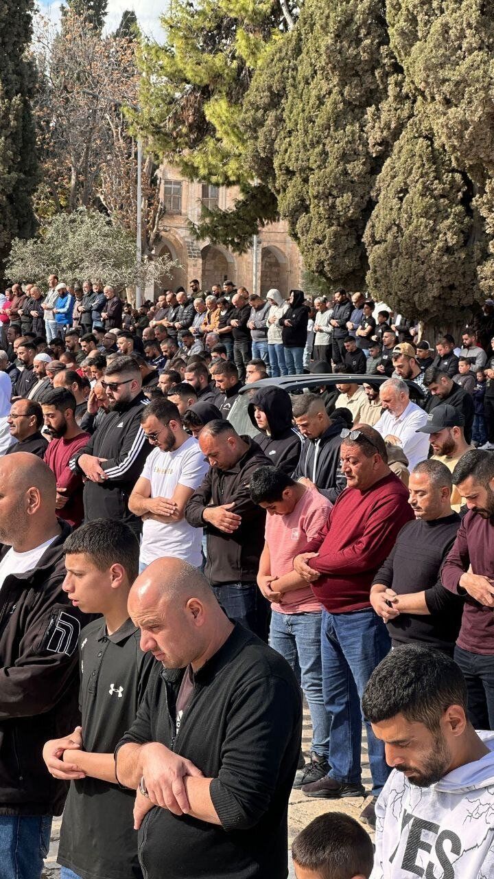 حضور ۶۰ هزار فلسطینی در نماز جمعه این هفته مسجدالاقصی