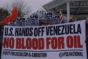 تجمع مقابل کاخ سفید در مخالفت با توطئه علیه ونزوئلا