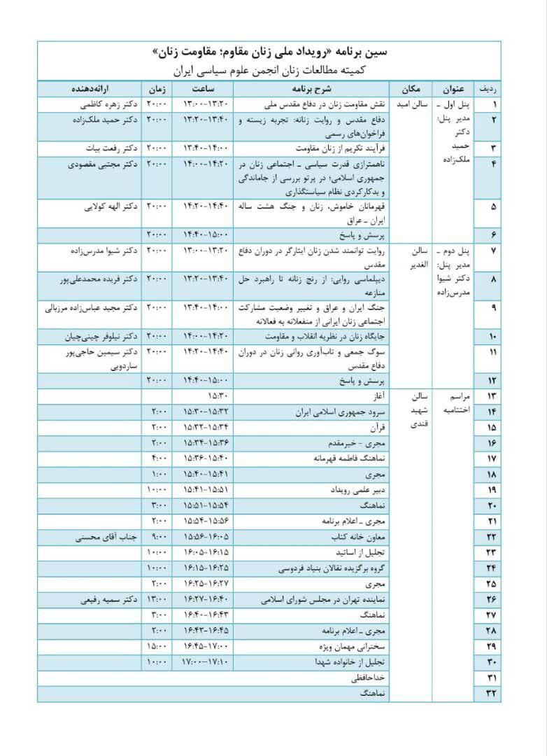نخستین رویداد ملی «زنان مقاوم، مقاومت زنان» برگزار می‌شود