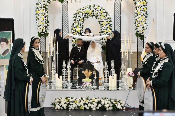 آغاز زندگی مشترک ۱۰۰ زوج گلستانی همزمان با میلاد حضرت زهرا(س)