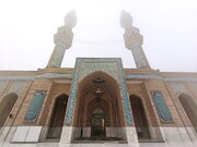 تصاویر دیدنی از مه گرفتگی در مسجد کوفه عراق